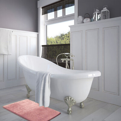

〖Follure〗Luxurious Absorbent Soft Memory Foam Bath Mat Bathroom Shower Rug Non Slip BG
