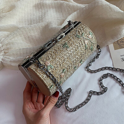 

Tailored Women New Fashion Wild Lace Chain Bag Messenger Shoulder Bag Weaving Bag