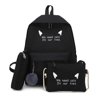 

4pcsset Cute Printing Canvas Women Shoulder Crossbody Pen Bags Backpacks