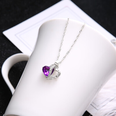 

Fashion Personality Micro Love Double Heart Pendant Love Heart-Shaped Necklace