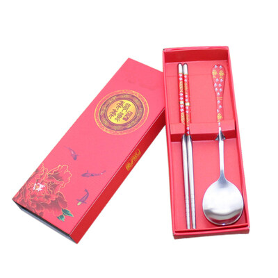 

2Pcs Portable Metal Tableware Outdoor Picnic Camping Cutlery Chopsticks Spoon