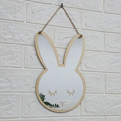 

1x Wood Acrylic Mirror Stickers Cartoon Wall Kids Room Wall Art Home Decor
