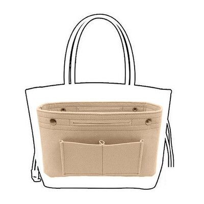 

Gobestart Womens Handbag Organizer Bag Purse Insert Bag Felt MultiPocket Tote Useful Bag