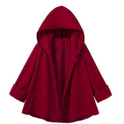 

Toponeto Women Causal Pockets Casual Hoodies Blouse Solid Coat Outwear Cloak Outcoat