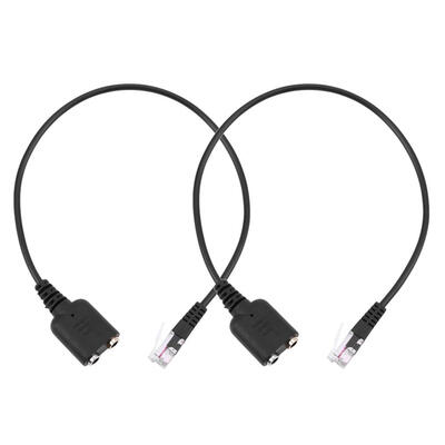 

2pcs Dual 35mm Audio Jack Female to Male RJ9 Plug Adapter Convertor Cable