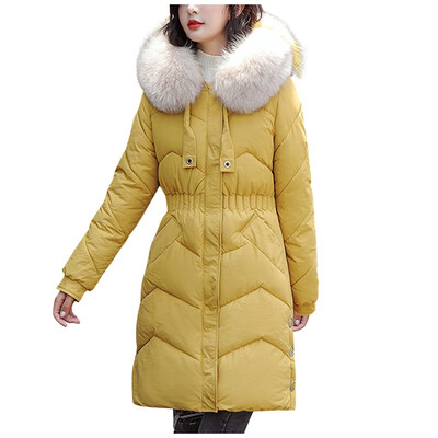 

Toponeto Fashion Women Winter Warm Cotton Hooded Winter Jacket Long-Sleeved Coat