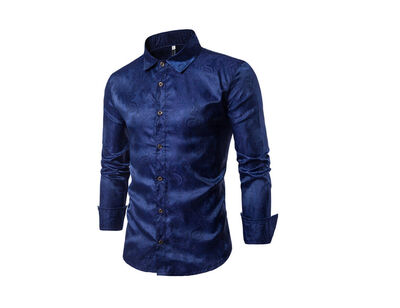 

Men Luxury Formal Shirt Long Sleeve Slim Fit Business Dress Shirts Top Casual