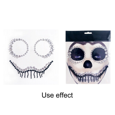 

Halloween Resin Jewelry Stickers Removable Face Gems Stickers Funny Tattoo Stickers For Festival Party Costume Decorations
