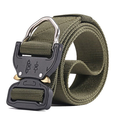 

38cm Nylon Tactical Belt Military Style Webbing riggers Web Belt with Heavy-Duty Quick-Release Metal Buckle
