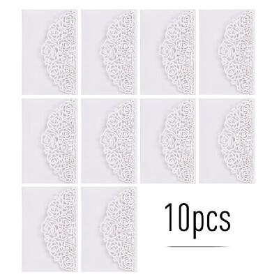

10pcs Pearl Paper Floral Invitation Cards Invitation Holders with Blank Inner Sheet for Wedding Birthday Party Anniversary