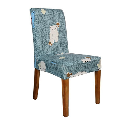 

Printed Chair Cover Soft Milk Silk Home Seat Protector Stretch Anti Dust