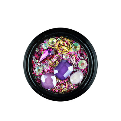 

Toponeto 9 Colors Nail Art Tips Stickers 3D Glitter Sequins Manicure DIY