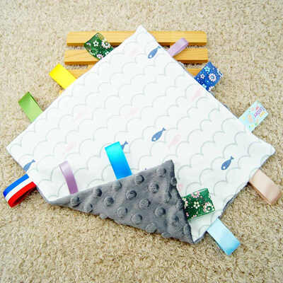 

1 PCS New Cartoon Cute Pattern Newborn Baby Comfort Able Bite Appease Towel Toddler Infant Cotton Early Educational Label Toy
