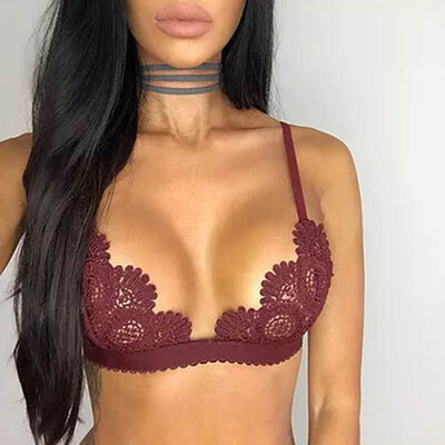 

Crop Top Sexy Sheer Bralette Push Up Lace Bralette Mesh Bras For Women Bralette encaje Lingerie Lace Bra Tops
