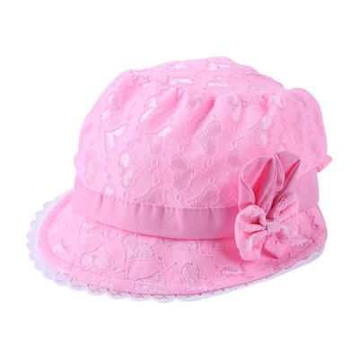 

Summer Princess Palace Hat Lace Breathable Soft Brim Cute Bowknot Baby Caps