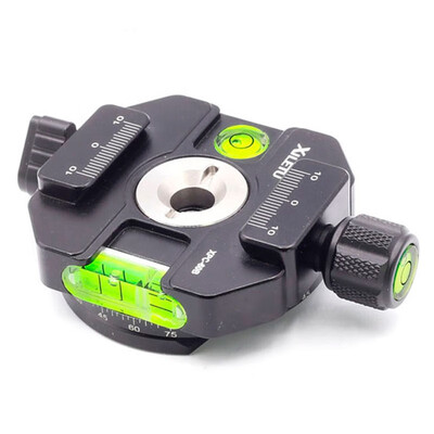 

XILETU XPC-60B Aluminum Alloy Adapter Clamping Clamp&Quick Release Plate Interface Screw 14-38 With 3 horizontal beads