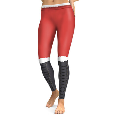 

Tailored Women Xmas Merry Christmas Skinny Elastic Print Fitted Leggings Pencil Pants