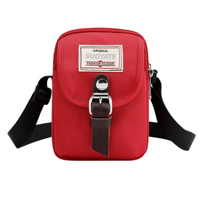 

Tailored Womens Solid Color Shoulder Messenger Bag simple Canvas Bag Portable Phone Bag