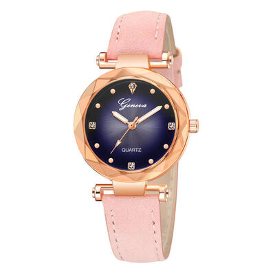 

Hot Selling Women Watch Geneva Brand Irregular Dial Ladies Quartz Wristwatch Exquisite Leather Strap Clock Zegarki Damskie50