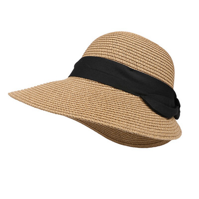 

Women Girl Summer Wide Brim Straw Hat Beach Hat Sun Hat Floppy Fold Straw Casual