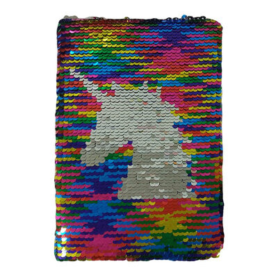 

Unicorn Mermaid Sequin Notebook Reversible Rainbow Unicorn Journal DIY Painting Office Stationery Birthday Gift for Girl