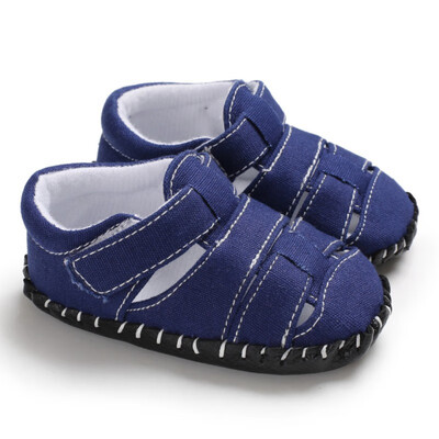 

Baby Boys Sandals for Newborns Canvas Shoes Summer Baby Boys Breathable Anti-Slip Hollow Design Shoes