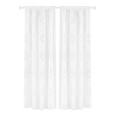 

Totem Cut Flower Bubble Print Window Blinds Drapes Half Blackout Curtains