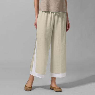 

Tailored Women Solid Daily Casual Loose Wide Leg Pants