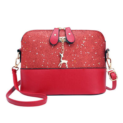 

Shell Shoulder Handbag Women Sequin Lady PU Leather Crossbody Messenger Bag
