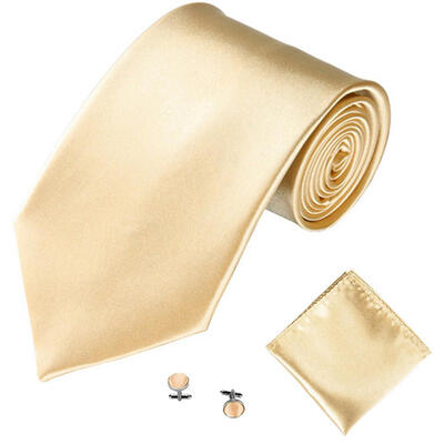 

Mens Fashion Solid Color Suits Ties Necktie Cufflinks Hanky Set Tuxedo Suit