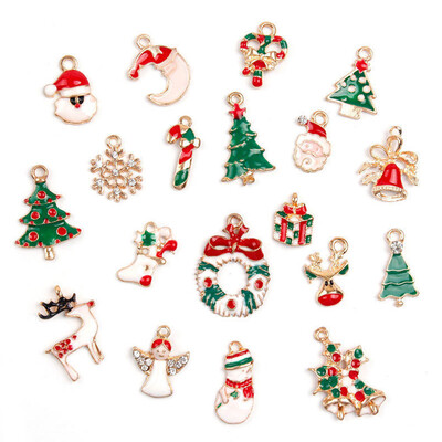 

19pcspack Metal Alloy Mixed Christmas Charms Pendants Set DIY Making Accessories Decor Xmas gifts