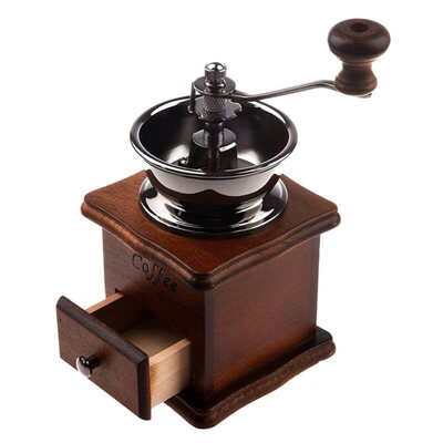 

Vintage Manual Crank Coffee Bean Grinder Grains Grinding Miller Kitchen Tool