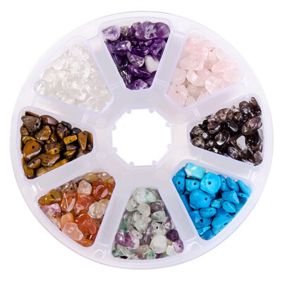 

PH PANDAHALL 1 Small Box Mixed Color Chip Gemstone Beads for Jewelry Making