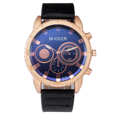 

〖Follure〗MIGEER High-End Fashion Mens Stainless Steel Watch Analog Alloy Quartz Watch
