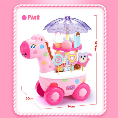 

Tailored Kids Giraffe Simulation Mini Candy Sweet Ice Cream Trolley Shop Pretend Play Set