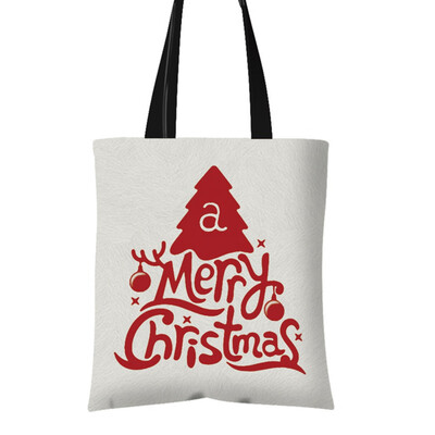 

1Pc 4338Cm Christmas Handbag Christmas Tree Santa Claus Elk Candy Bag Canvas Shopping Bag Christmas Gift Bag