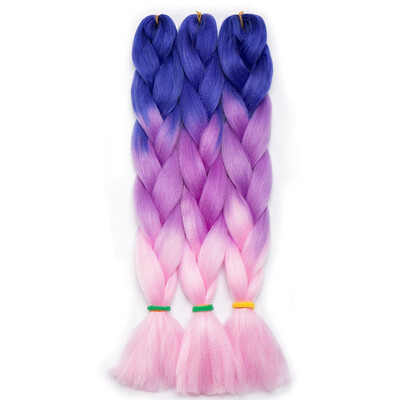 

3 Packs Braiding Hair Ombre for crochet Hair Weave with Synthetic&Twist Braiding Hair Extensions