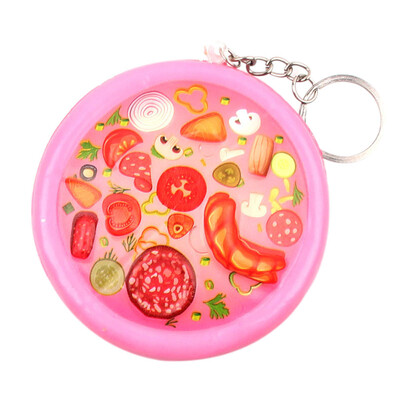 

Gotoamei Cute Pizza Stress Reliever Keychain Scented Super Slow Rising Squeeze Toy
