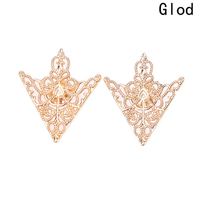 

2 Pairs Brooches Accessories Palace Retro Hollow Pattern Shirt Collar Brooch Buckle Angle Shirt Collar Decoration Parts