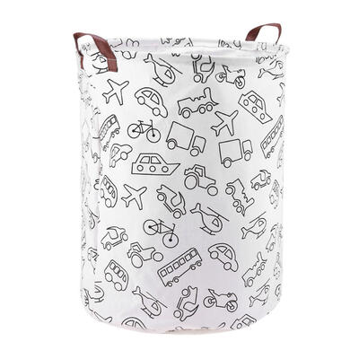 

Portable Canvas Clothes Storage Barrel Kids Bedroom Toys Holder Basket
