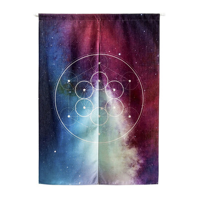 

85120cm Starry Sky Cotton And Linen Curtains Curtain Entrance Half Curtain Decoration