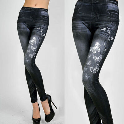 

Women Skinny Pants Jeggings Stretchy Slim Leggings Jeans Pencil Tight Trousers