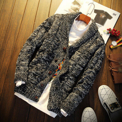 

Men Long Sleeve Buttons Plus Size Outwear Tops Winter Warm Cardigan Jacket Coat