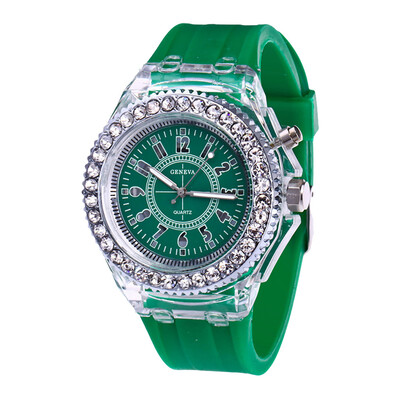 

RM Fashion Transparent Neutral Quartz Luminous Female Silicone Tape Sports Watch