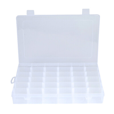 

Transparent Plastic Grid Box Storage Organizer for Display Collection with Adjustable Dividers