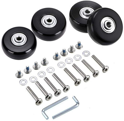 

〖Follure〗Luggage Suitcase Replacement Wheels Rubber Swivel Caster Wheels Bearings Repair