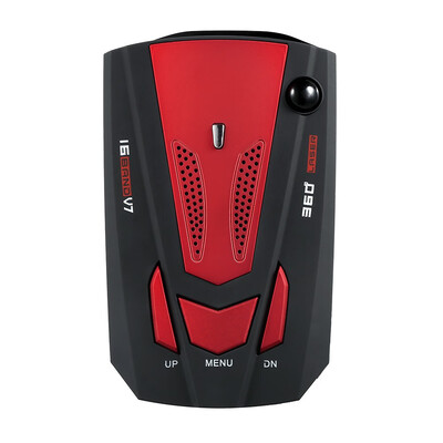 

Durable Car Vehicle Radar Detector Speed Control Detector V7 Speed Voice Alert Warning Device Blue Russia English