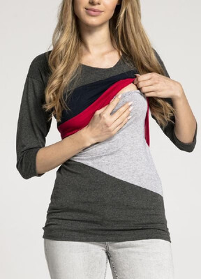 

Leisure&Comfy Assorted Colors Maternity Lactation T-shirt
