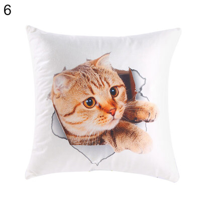 

45x45cm Cartoon Cat Throw Pillow Case Cushion Cover Sofa Bed Car Home Decor