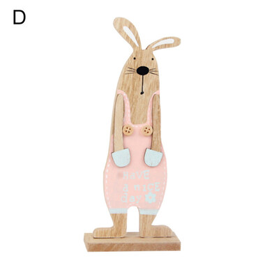 

Lovely Easter Wooden Rabbit Decor Home Room Ornament Art Craft Children Gift